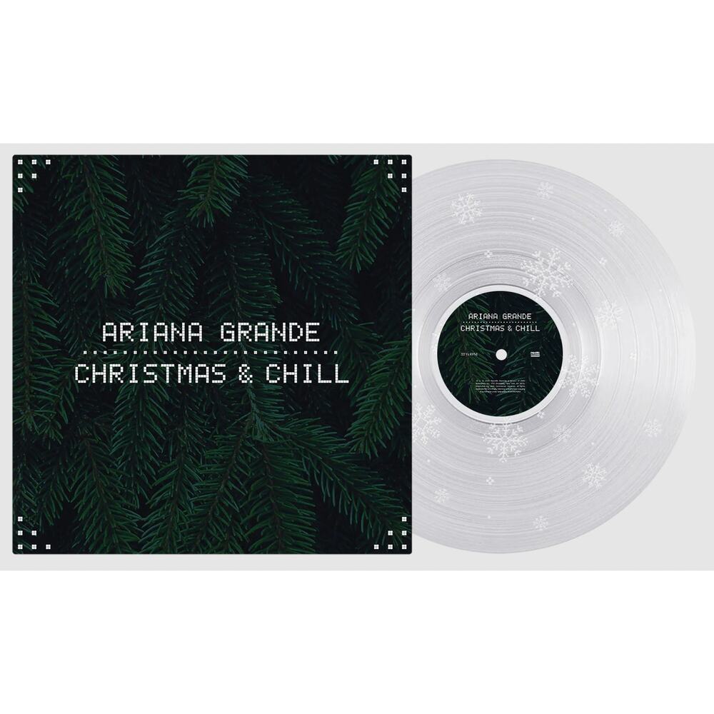 Ariana Grande Christmas & Chill Vinyl 10th Anniversary Clear Snowflake Etching
